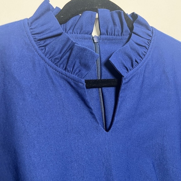 Sara Campbell Ruffled V-Neck Bell Sleeve Shift Dress - Picture 3 of 6